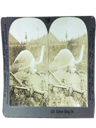 Item #45562 HYDRAULIC MINING, ORE. 13795. Stereoview Photograph, Keystone View Company - Publishers
