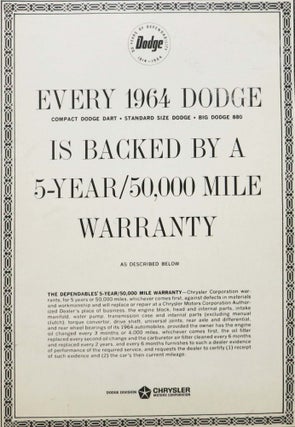 DODGE DART CATALOG. Including one slip.; The GT Series. The 270 Series. The 170 Series.