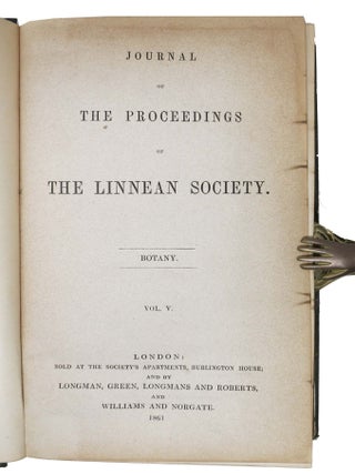 JOURNAL Of The PROCEEDINGS Of The LINNEAN SOCIETY. BOTANY. Vol. V