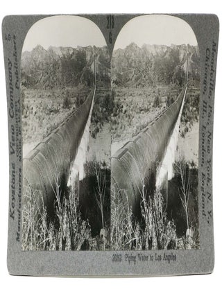 Item #46718 PIPING WATER To LOS ANGELES. California Stereoview Photograph