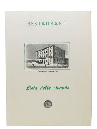 Item #46997 RESTAURANT - LISTA DELLE VIVANDE. Italy Restaurant Menu - Perugia