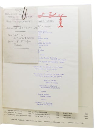 RESTAURANT - LISTA DELLE VIVANDE.
