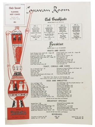 Item #47009 CAVAVAN ROOM. Restaurant Menu - Las Vegas