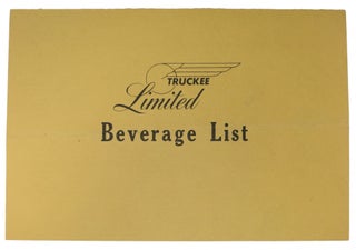 Item #47213 TRUCKEE - LIMITED.; Beverage List. Ca. Beverage List - Truckee