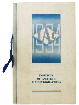 Item #47226 INSTITUTE Of AMATEUR CINEMATOGRAPHERS. Event Menu - London