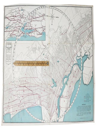 Item #47243 E-Z GUIDE MAP Of OAKLAND, CALIFORNIA With Patent Indicatior.; Shows at a glance the...