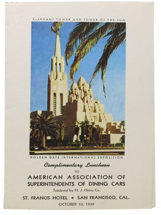 Item #47431 COMPLIMENTARY LUNCHEON To AMERICAN ASSOCIATION Of SUPERINTENDENTS Of DINING CARS.;...