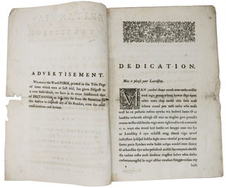BRITANNIA'S INTERCESSION For The DELIVERANCE Of JOHN WILKES, ESQ. from Persecution and Banishment. To Which is Added a Political and Constitutional Sermon: and a Dedication to L*** B***; [Price One Shilling.]