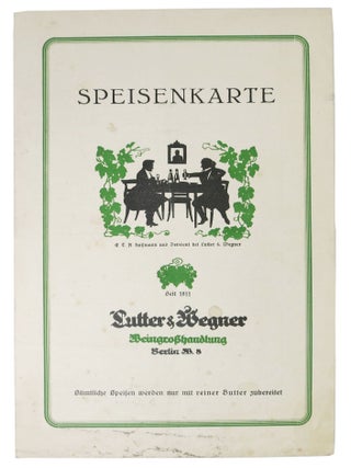 Item #47578 SPEISENKARTE. Restaurant Menu - Berlin