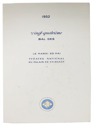 Item #47596 VINGT-QUATRIÉME Bal Des PETITS LITS BLANCS.; Le Madri 20 Mai - Théatre National Du...
