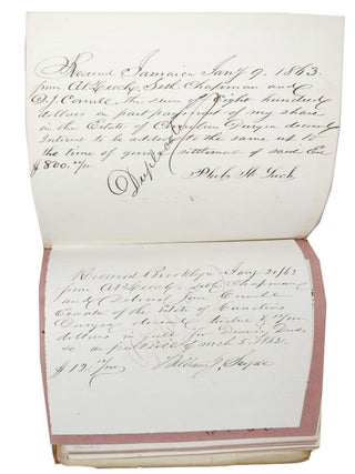 RECEIPTS For ESTATE Of CORNELIUS DURYEA.