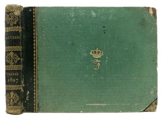 Item #47695 ALBUM Of PORTRAIT SKETCHES, Mainly Pencil.; Souvenier. Firenze. 1827. [Spine...