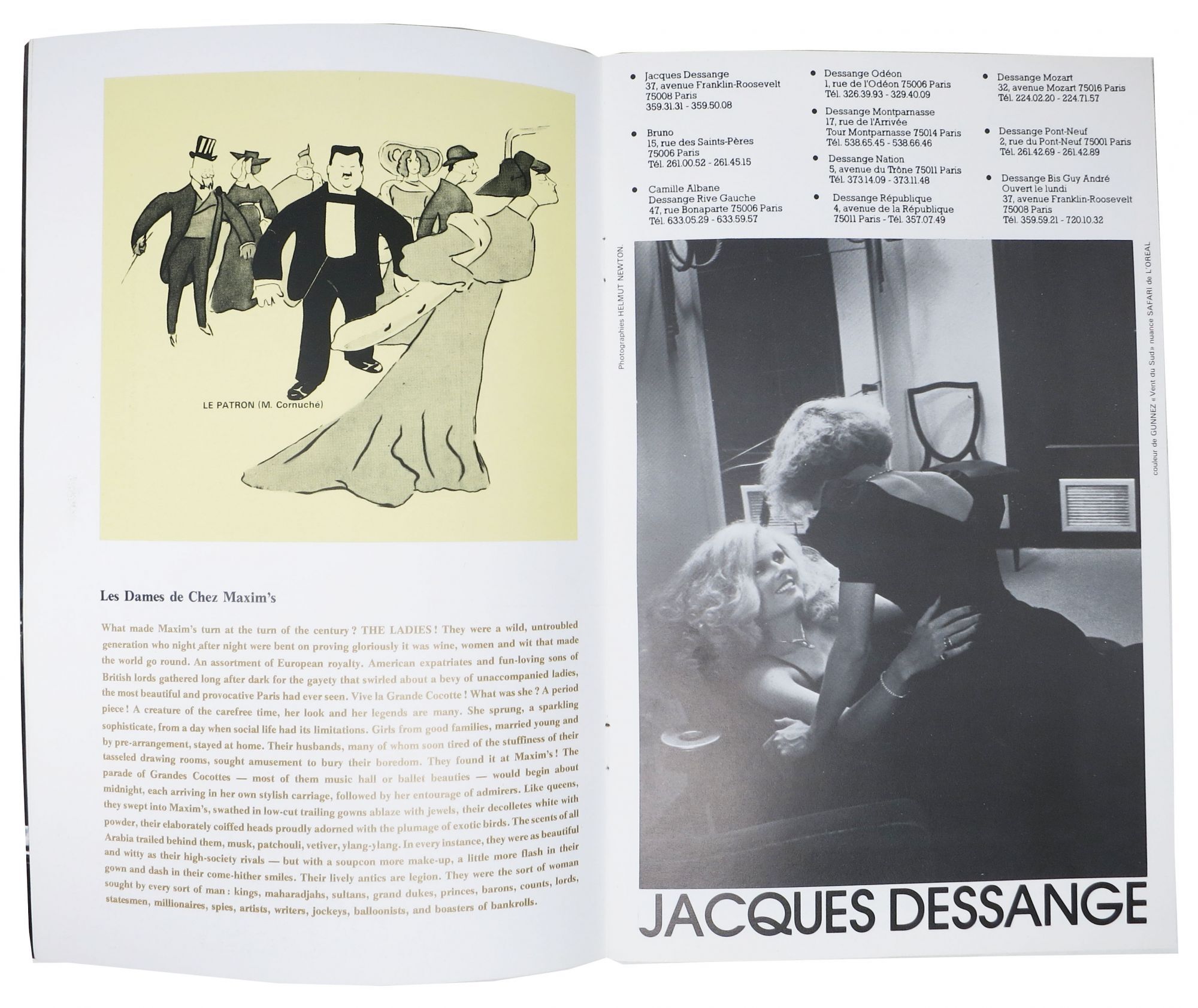 MAXIM'S De PARIS | Maxim's Restaurant Souvenir Pamphlet | 1st Printing