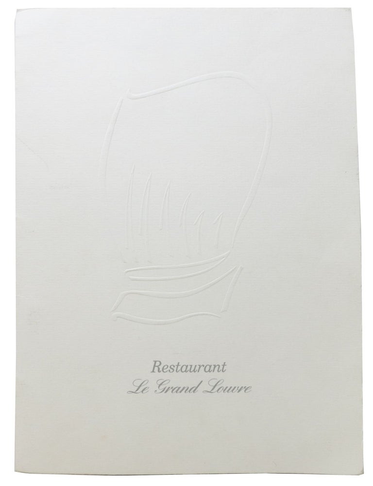 Item #48016 RESTAURANT - LE GRAND LOUVRE. French Restaurant Menu.