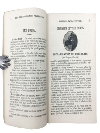 VETERINARY MEDICAL INDEX, And Key to the Homoeopathic Treatment of the most common Complaints of Horses and Cattle.