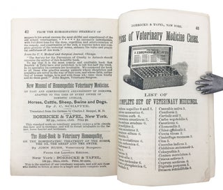 VETERINARY MEDICAL INDEX, And Key to the Homoeopathic Treatment of the most common Complaints of Horses and Cattle.
