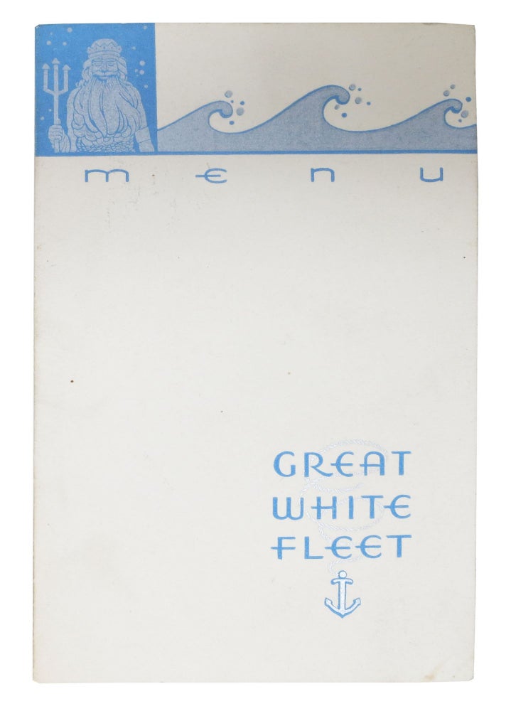 Item #48580 GREAT WHITE FLEET - MENU.; ! Christmas Dinner ! On Board the T. E. S. "Antigua" At Anchor, Panama Canal Zone. Cruise Liner Menu.