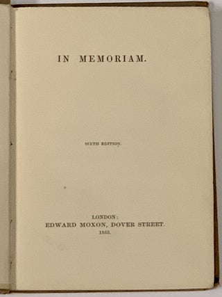 Item #48835 In MEMORIAM. Alfred Lord Tennyson