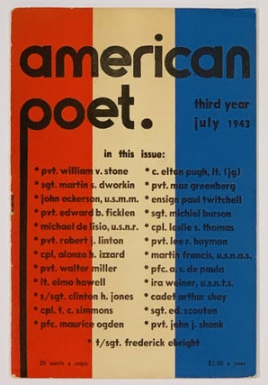Item #48970 AMERICAN POET For JULY 1943. Volume III. Number 4.; The First All-Servicemen's...
