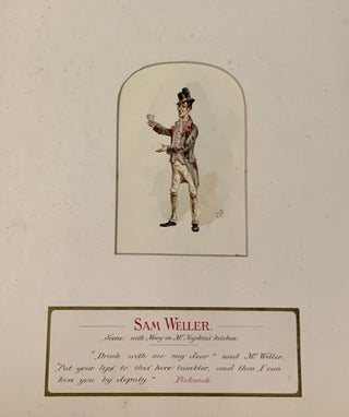 14 ORIGINAL WATER COLOR SKETCHES From DICKENS' WORKS By JCC.