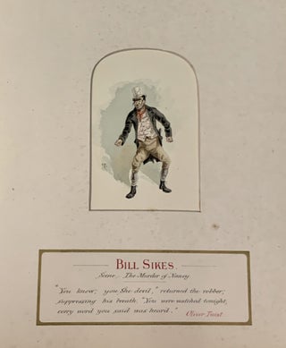 14 ORIGINAL WATER COLOR SKETCHES From DICKENS' WORKS By JCC.
