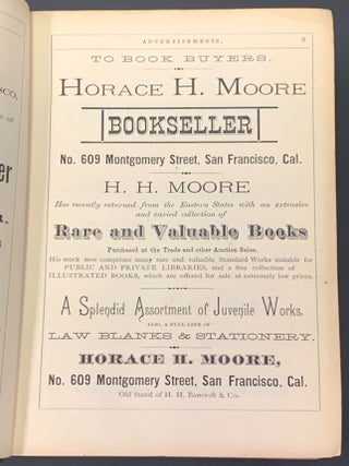 ANNUAL DIRECTORY Of The CITY And COUNTY Of SAN FRANCISCO For 1877.; Compiled by D. M. Bishop & Co.
