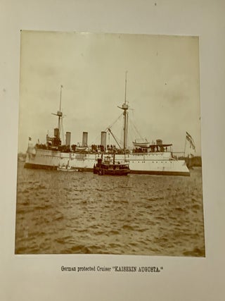 PHOTOGRAPH ALBUM COMPRISING 14 ALBUMEN IMAGES Of TURN-Of-The-CENTURY VESSELS, Including Battle-ships.