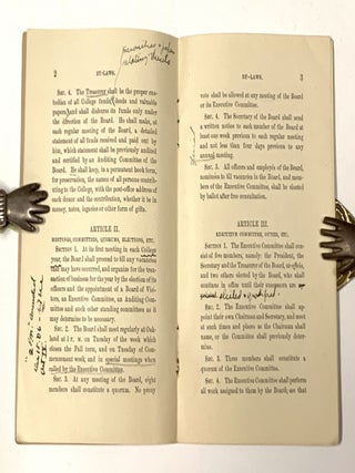 BY - LAWS Board of Trustees California College, Oakland. 1892.