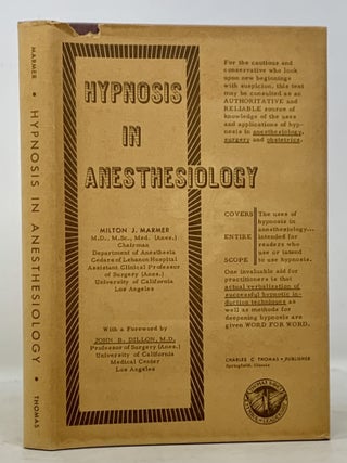Item #50041 HYPNOSIS In ANESTHESIOLOGY. Milton J. Dillon Marmer, John B. - Contributor