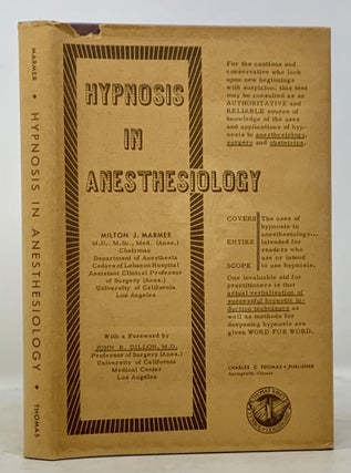 Item #50041 HYPNOSIS In ANESTHESIOLOGY. Milton J. Dillon Marmer, John B. - Contributor