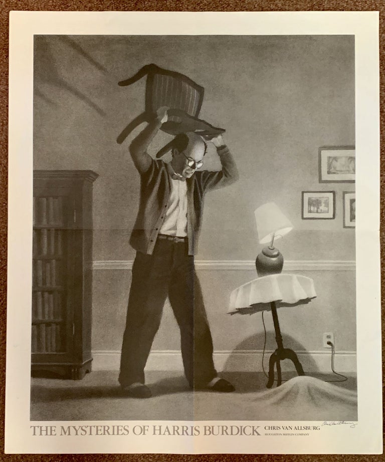 Item #50082 The MYSTERY Of HARRIS BURDICK. Publisher's Promotional Poster, Chris Van Allsburg, b. 1949.