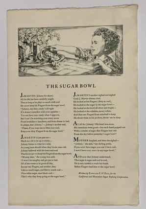 Item #50098 The SUGAR BOWL. Edward O'Day, rancis. 1883 - 1959
