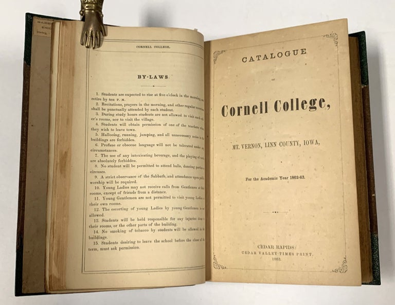 Item #50420 CATALOGUE Of CORNELL COLLEGE. Mt. Vernon, Linn Co., Iowa. 1860 - 1880. Sammelband of 20 19th C. Cornell College Catalogues.