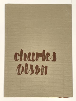 Item #50436 The CHAIN Of MEMORY Is RESURRECTION. Fine Printing / Press, Charles Olson
