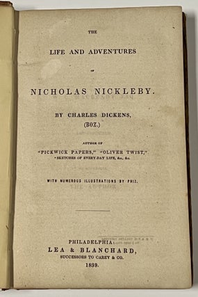 Item #50906 The LIFE And ADVENTURES Of NICHOLAS NICKLEBY. Charles . Smith Dickens, Walter -...