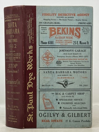 Item #51058 SANTA BARBARA CALIFORNIA CITY DIRECTORY 1942 Including Montecito.; Containing an...