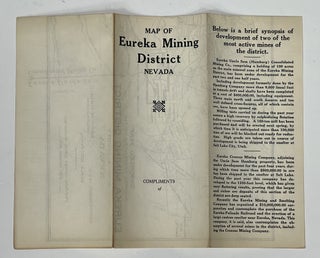 MAP Of EUREKA MINING DISTRICT NEVADA. September 1920. Scale: 1000 Ft = 1 In.