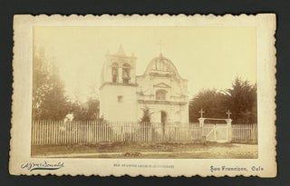 Item #51202 BOUDOIR ALBUMEN PHOTOGRAPH. "Old Spanish Church (Monterey)" Monterey California...