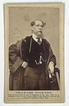 Item #51211 CARTE De VISITE [CDV] PHOTOGRAPH [Albumen]. Charles Dickens, 1812 - 1870