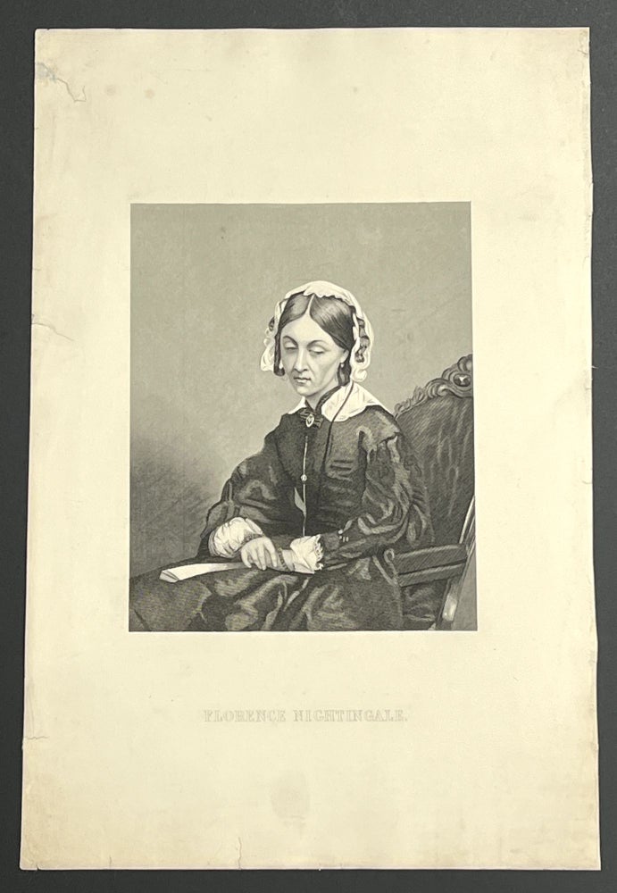 Item #51269 ENGRAVING. FLORENCE NIGHTINGGALE. Florence Nightingale, 1820 - 1910.