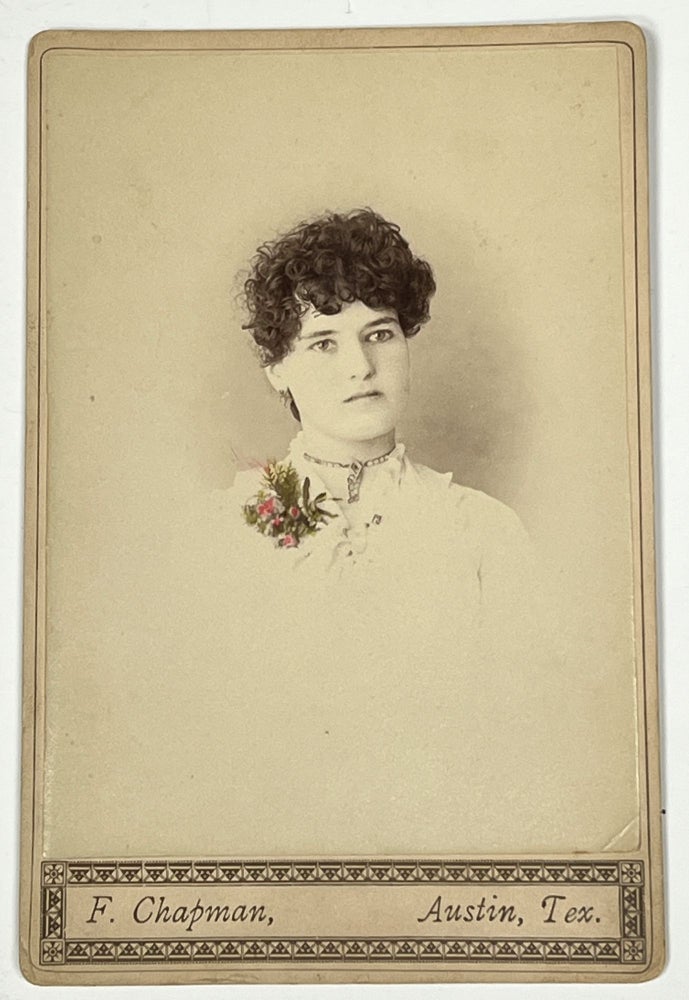 Item #51311 CABINET CARD Of The GIRLFRIEND Of TEXAS RANGER, J. R. ROBINSON. Jim R. - Former Owner Robinson.