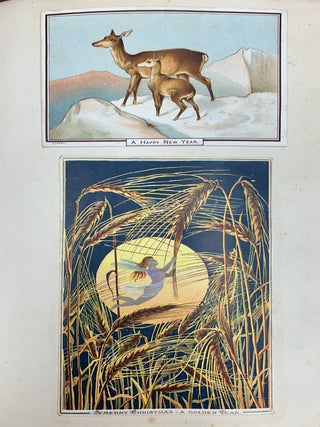 SCRAPBOOK Of VICTORIAN GREETING CARDS, SCRAPS And CUTTINGS.