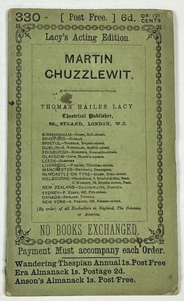 Item #51371 MARTIN CHUZZLEWIT; or, His Wills and His Ways, What He Did, and What He Didn't. A...