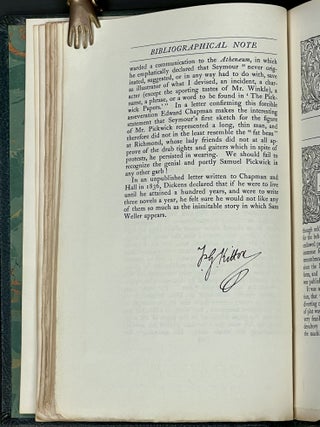 POSTHUMOUS PAPERS Of The PICKWICK CLUB.; Introduction by Percy Fitzgerald. Bibliographical Note by Frederic G. Kitton.