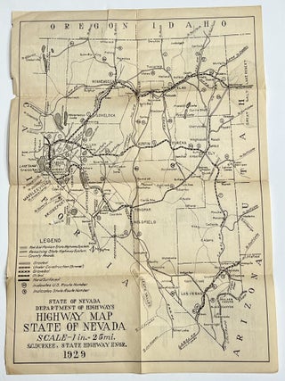 HIGHWAY MAP Of The STATE Of NEVADA. Scale: 1 in. = 2.5 mi.