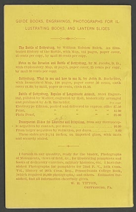 CATALOGUE Of TIPTON'S PHOTOGRAPHIC VIEWS of the Battle-field of Gettysburg, Gettysburg Monuments, Gettysburg Groups, Etc.