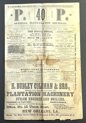 P. 40 P. Official Illustrated Journal. New Orleans Mardi-Gras, February 21st, 1882.