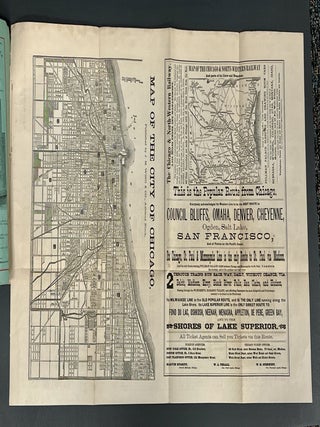 7 DAYS In CHICAGO. A Complete Guide to the Street Cars, Omnibuses, Railroads, Notable Buildings, Union Stock Yards, Churches, Charitable Institutions, Etc. Packing Houses, Tunnels and Water System, Etc., together with a map and historical sketch of the City and the Great Fire.