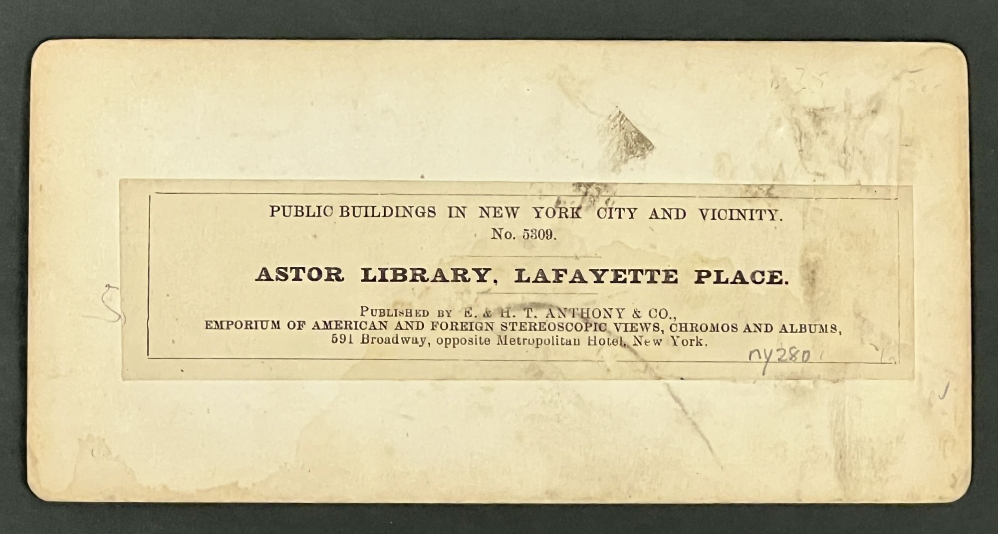 ASTOR LIBRARY, LAFAYETTE PLACE. Public Buildings in New York City and ...