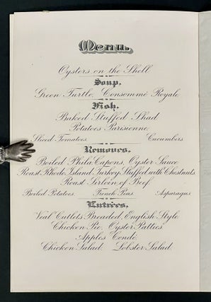INVITATION. Complimentary Dinner to Stephen N. Gifford by the Massachusetts Senate. 1858. 1882.